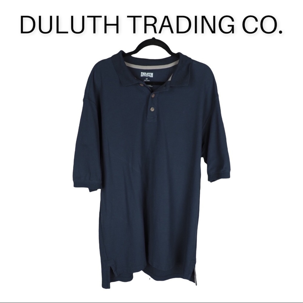 Duluth Trading Co large tall navy polo shirt